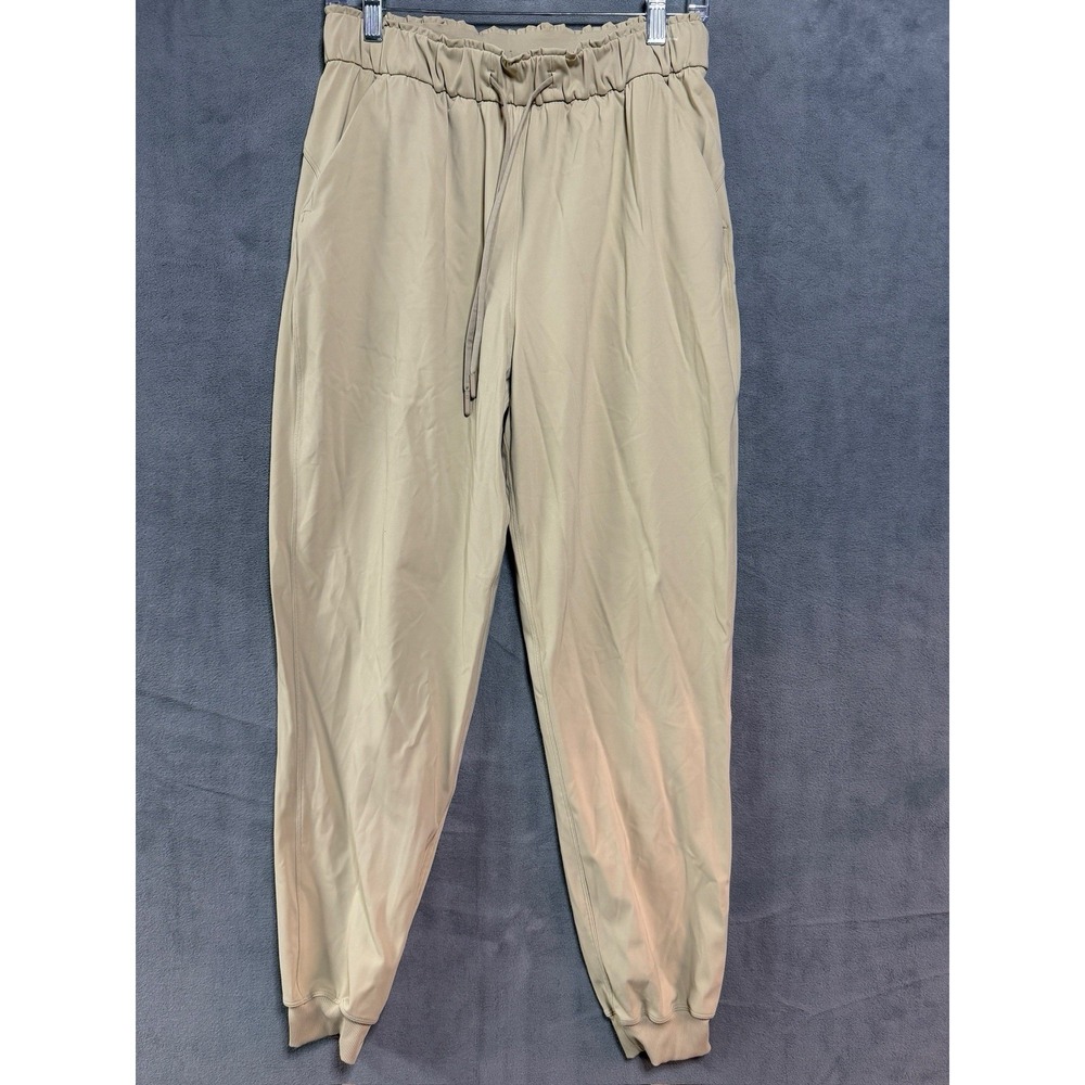 Lululemon Stretch High Rise Jogger Full Length Women's Size 8 Beige Luxtreme
